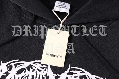 VETEMENTS 'Black Death Metal' Hoodie