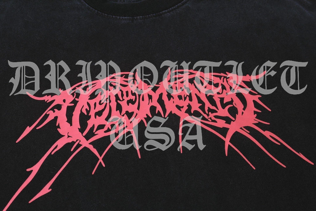 VETEMENTS Death Metal Long Sleeve Shirt - Black / Red