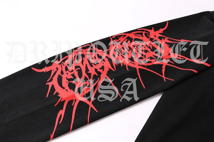 VETEMENTS Death Metal Long Sleeve Shirt - Black / Red