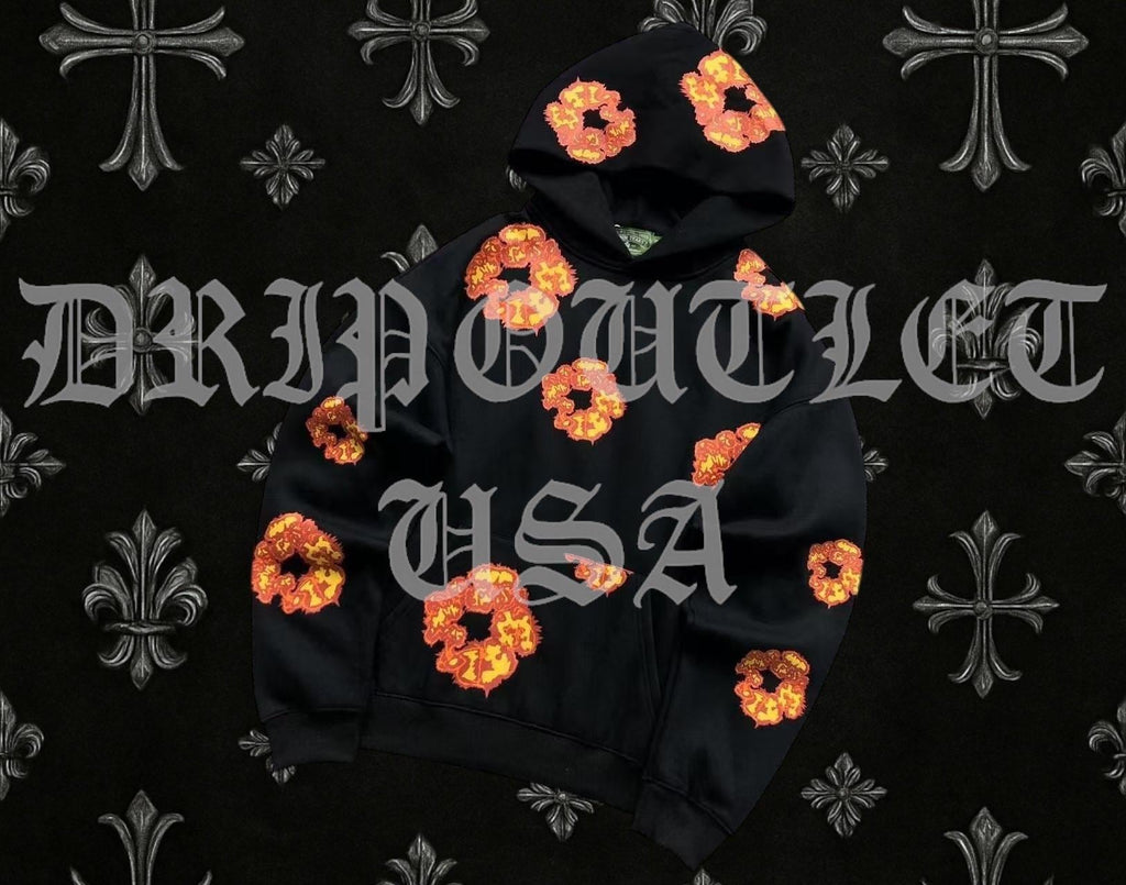 Denim Tears x Offset Wreath Hoodie - 'Black' / 'White'