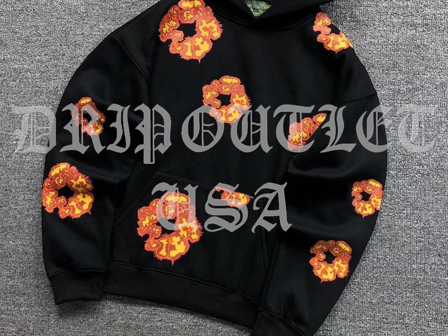 Denim Tears x Offset Wreath Hoodie - 'Black' / 'White'