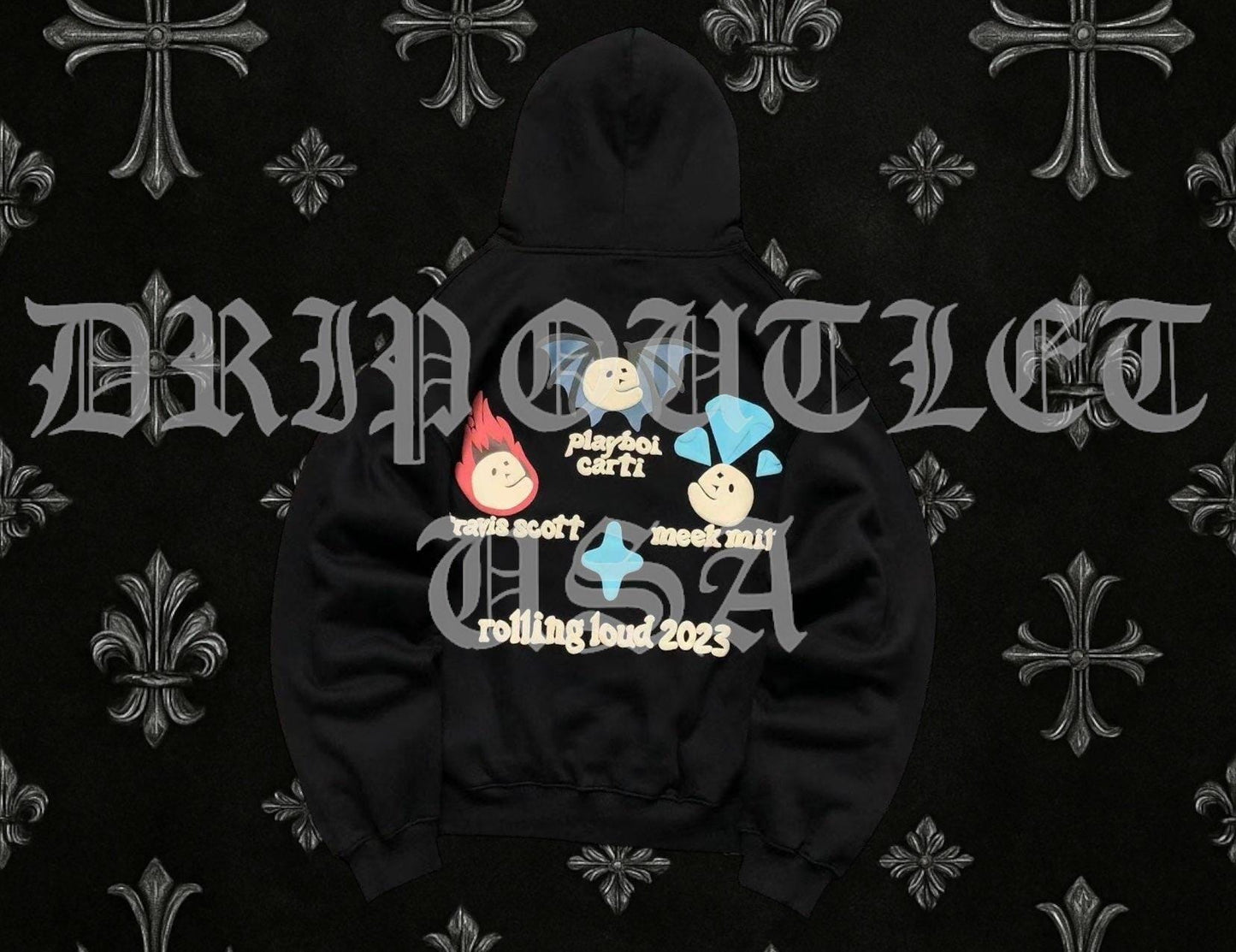 Broken Planet "Playboi Carti, Travis Scott, Meek Mill" Hoodie - Black