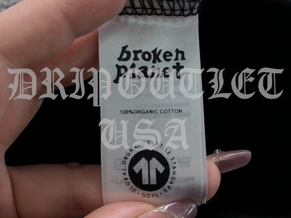 Broken Planet "Hell Gate Give You Happiness" Pink Bat Tee-Shirt - Black / Pink