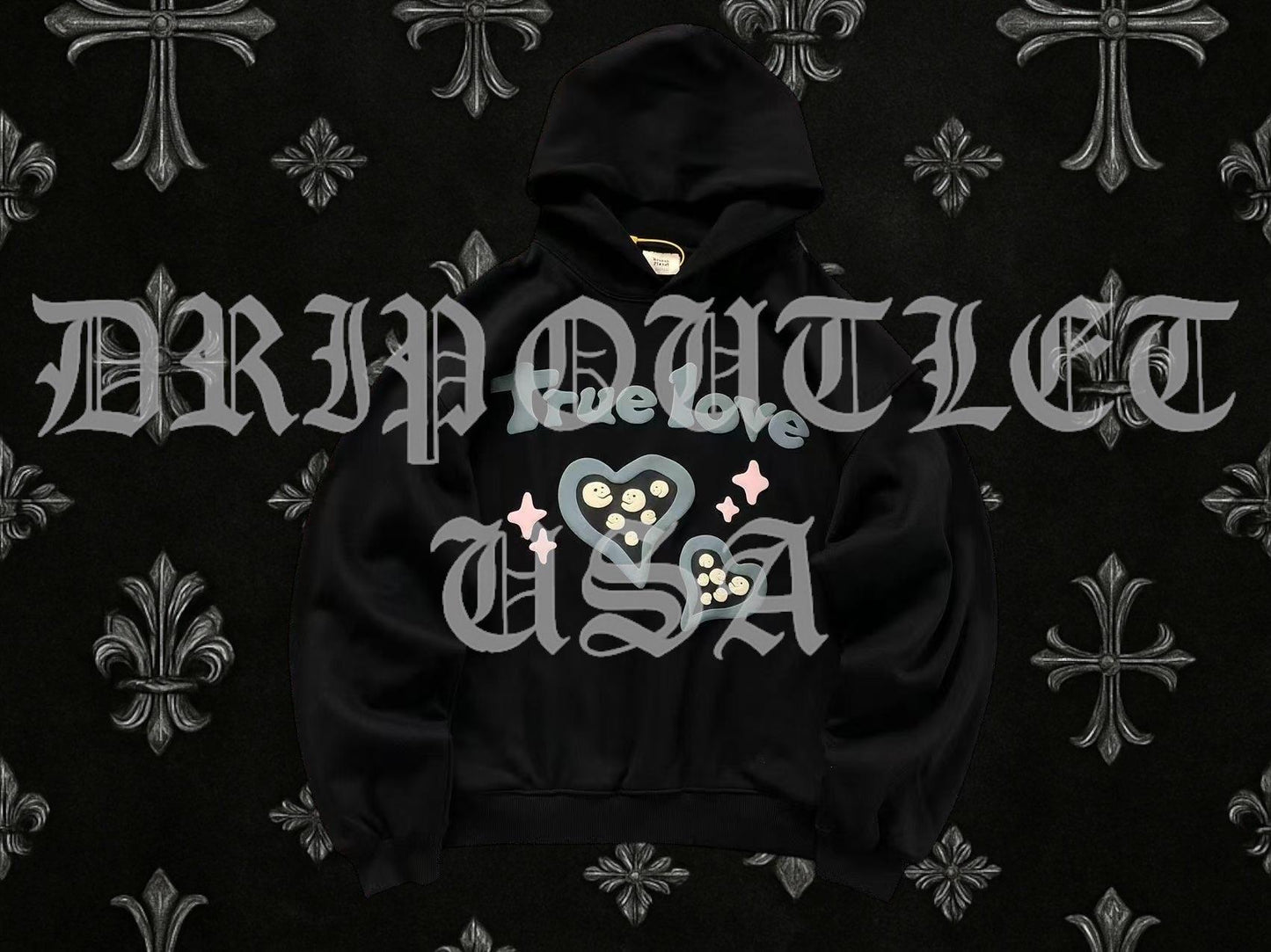 Broken Planet "True Love is Hard To Find" Hoodie - Black