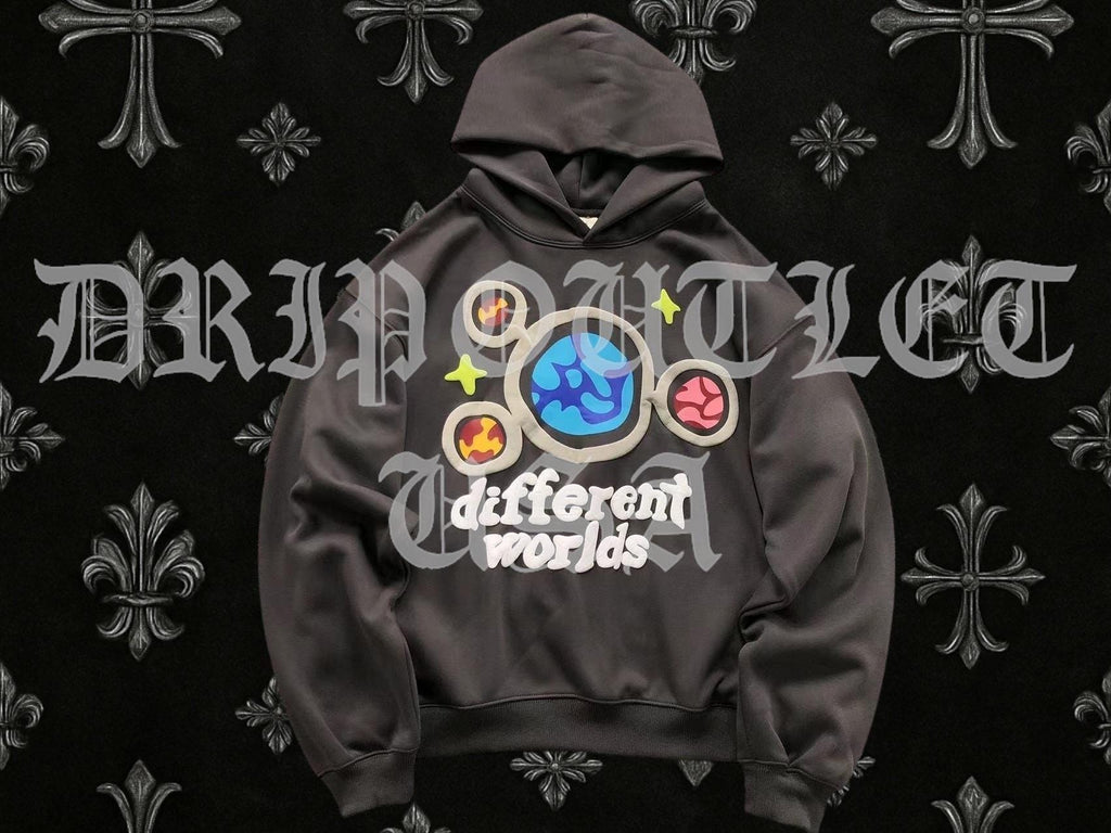 Broken Planet "Different Worlds, Friends and Family" Hoodie - Grey / Gray