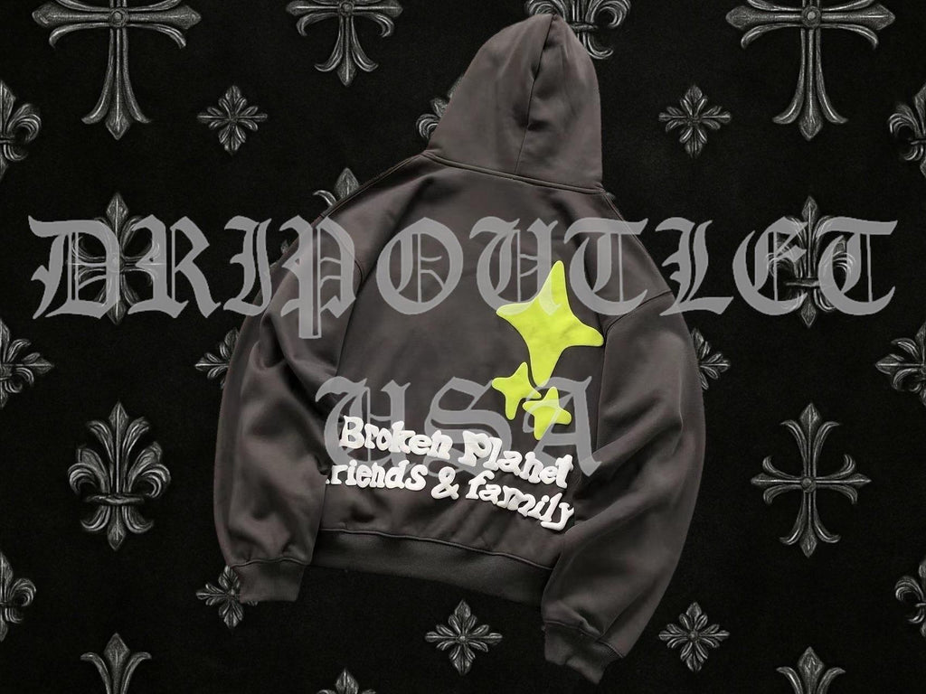 Broken Planet "Different Worlds, Friends and Family" Hoodie - Grey / Gray