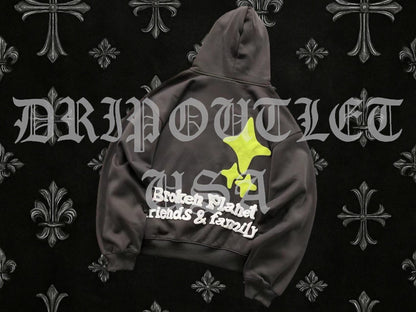 Broken Planet "Different Worlds, Friends and Family" Hoodie - Grey / Gray