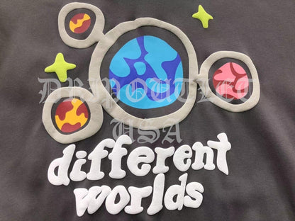 Broken Planet "Different Worlds, Friends and Family" Hoodie - Grey / Gray