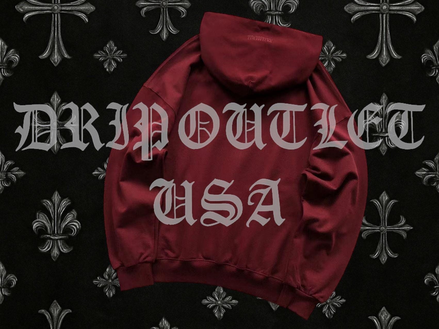 VETEMENTS "LIMITED EDITION" Embroidered Logo Hoodie - Maroon / Burgundy