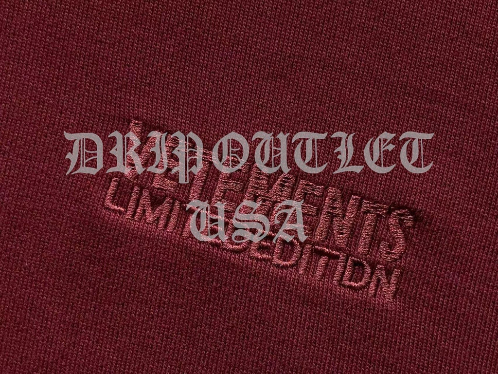 VETEMENTS "LIMITED EDITION" Embroidered Logo Hoodie - Maroon / Burgundy