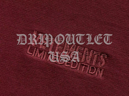 VETEMENTS "LIMITED EDITION" Embroidered Logo Hoodie - Maroon / Burgundy