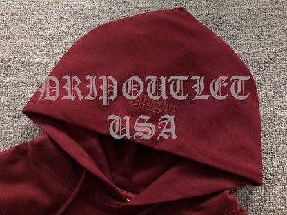 VETEMENTS "LIMITED EDITION" Embroidered Logo Hoodie - Maroon / Burgundy
