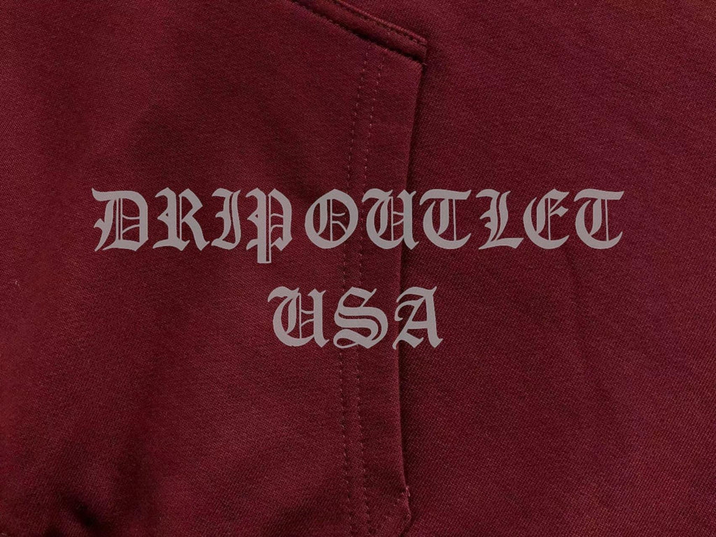 VETEMENTS "LIMITED EDITION" Embroidered Logo Hoodie - Maroon / Burgundy