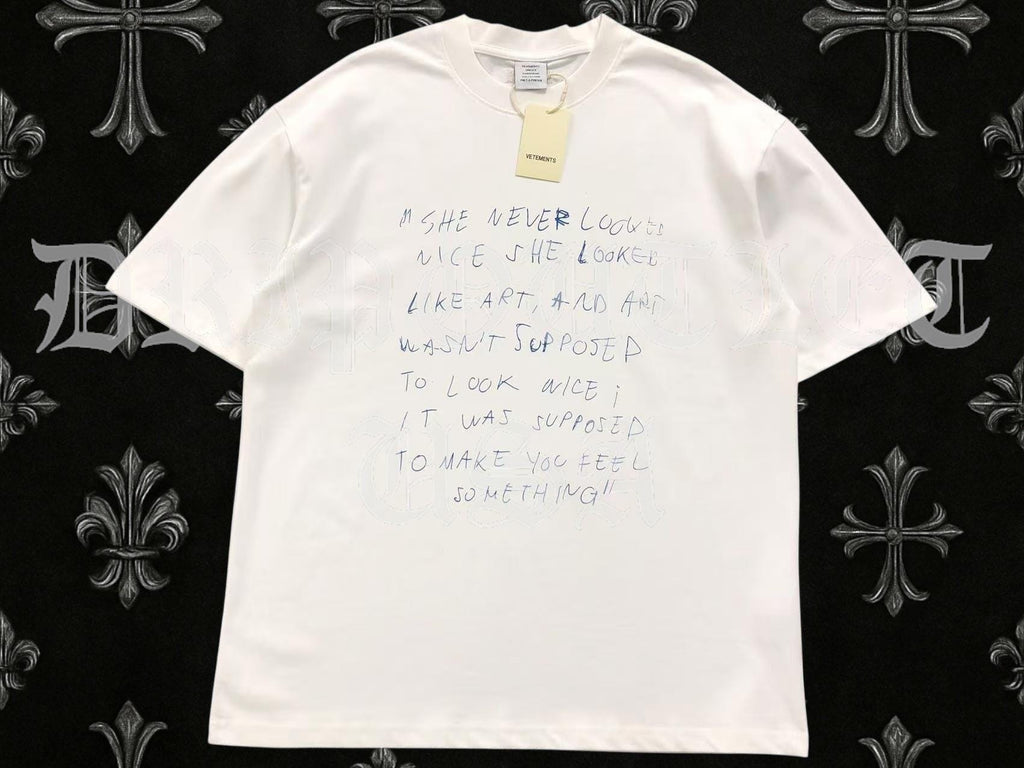 VENETEMENTS "Art Wasn't Suppose To Look Nice" Tee-Shirt - White