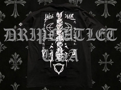 VENETEMENTS Occult Pentagram Satan Devil Tee-Shirt - Black
