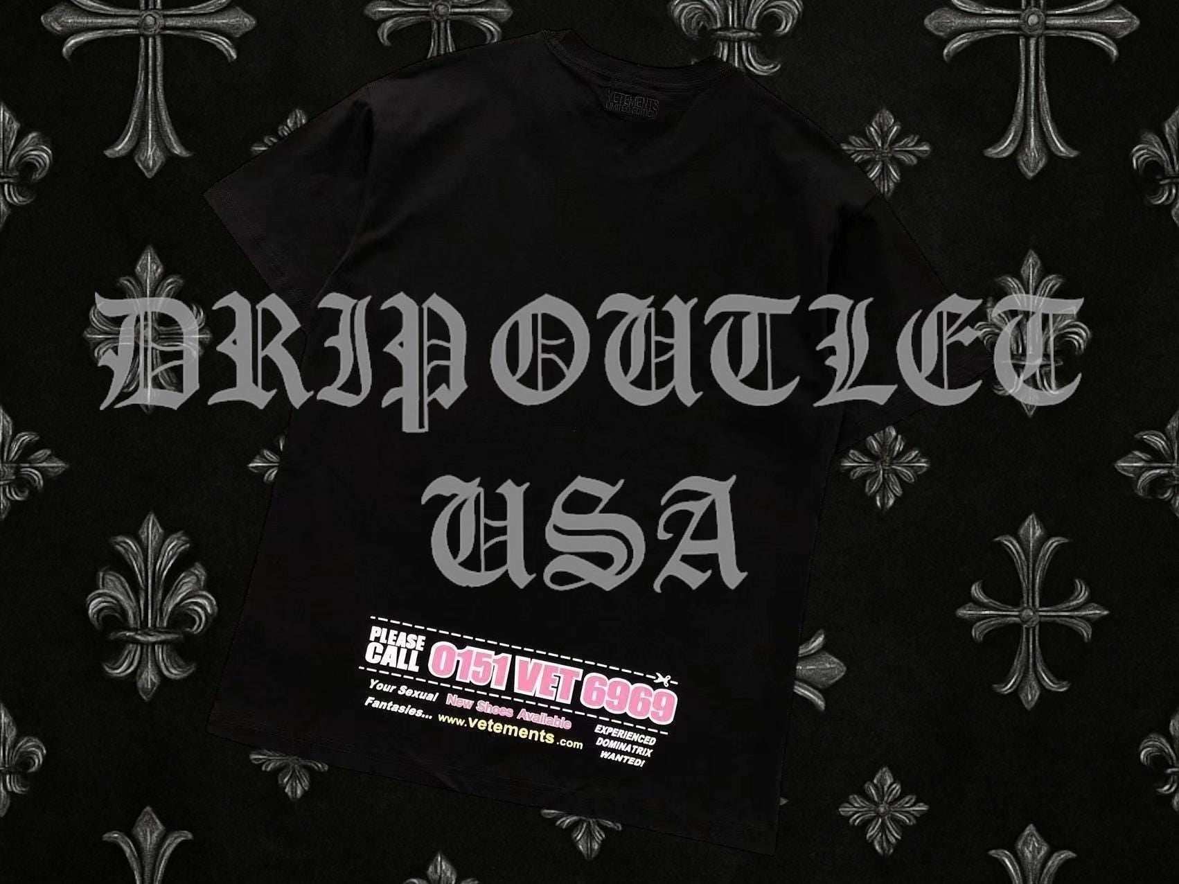 VETEMENTS "Dominatrix Hotline" Shirt - Black / Pink
