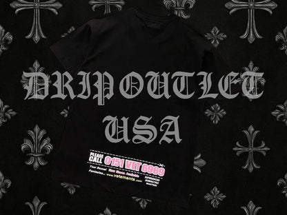 VETEMENTS "Dominatrix Hotline" Shirt - Black / Pink