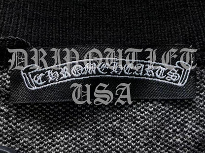 Chrome Hearts Knitted Neck Cross Logo Sweater - White / Black