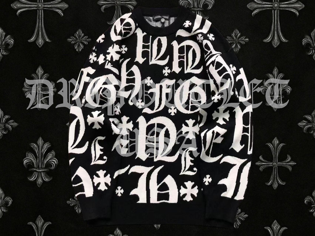 Chrome Hearts Knitted Monogram Logo Sweatshirt Sweater