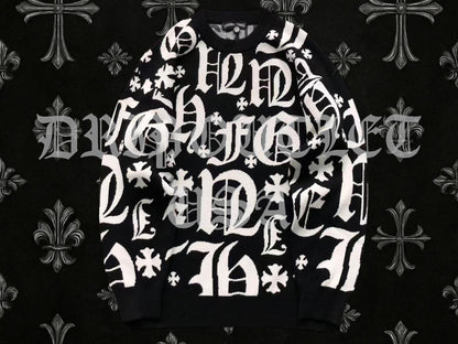 Chrome Hearts Knitted Monogram Logo Sweatshirt Sweater