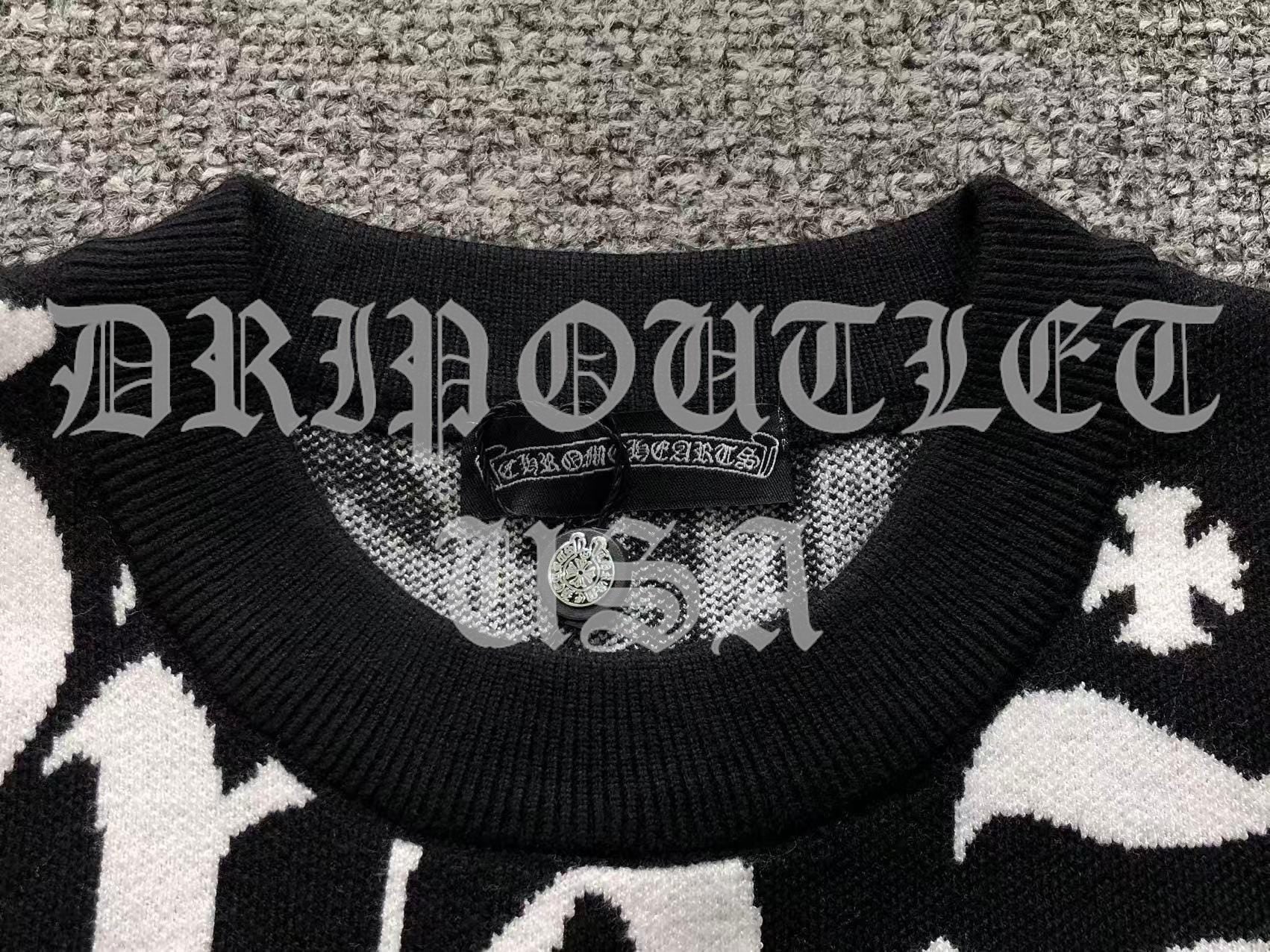 Chrome Hearts Knitted Monogram Logo Sweatshirt Sweater