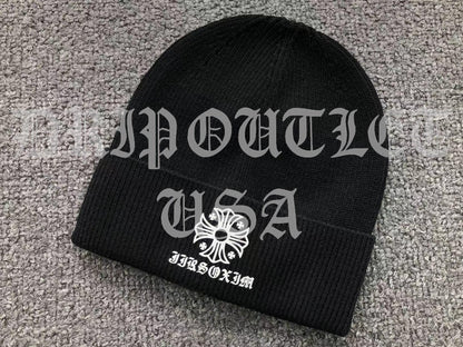 Chrome Hearts Logo Beanie Cap - Black / Gray / Cream / Brown / Navy