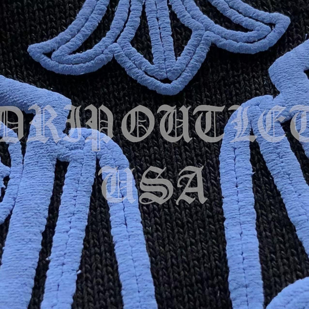 Chrome Hearts Blue Cross Logo Shorts