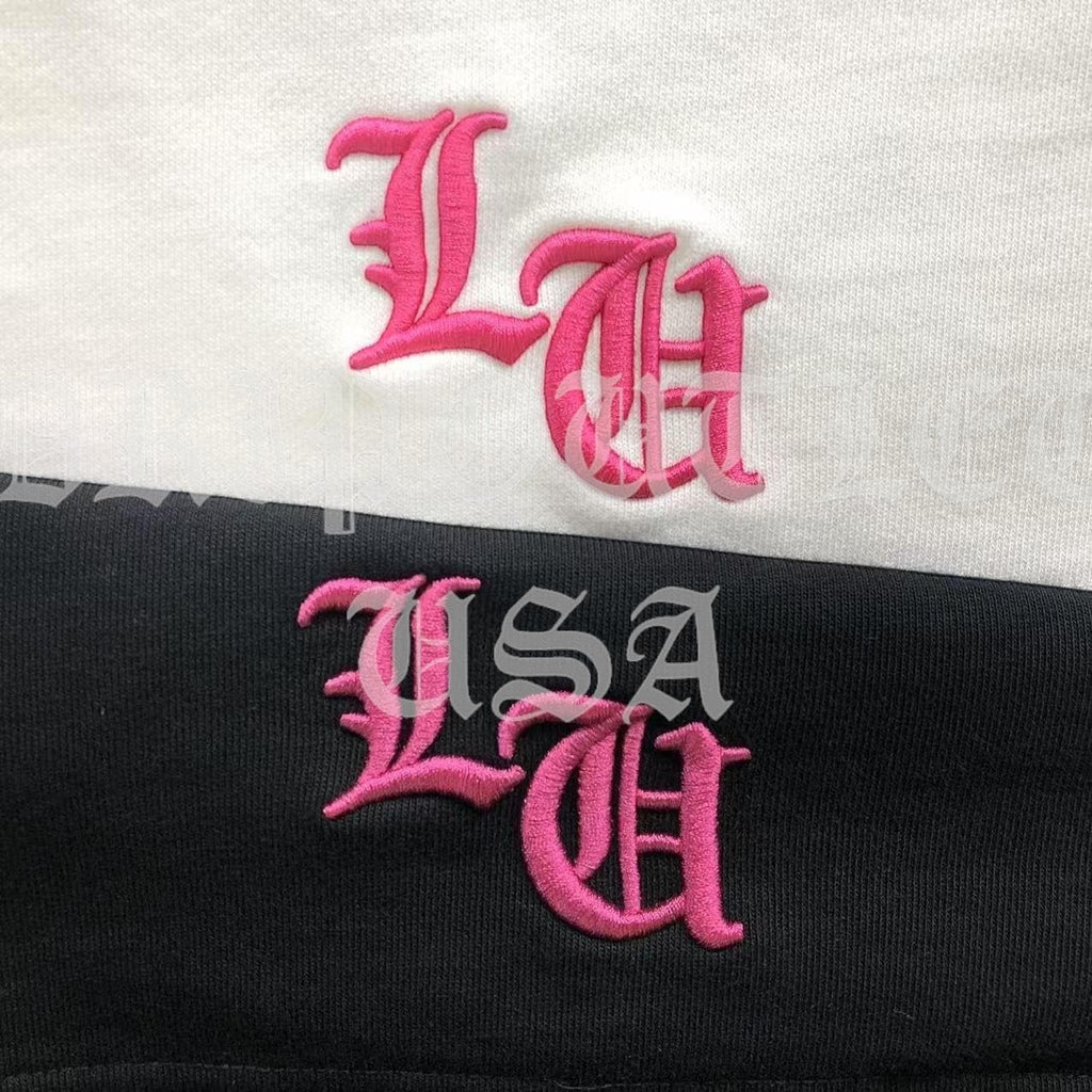 Chrome Hearts CH Logo Shorts - Black/Pink /  White/Pink