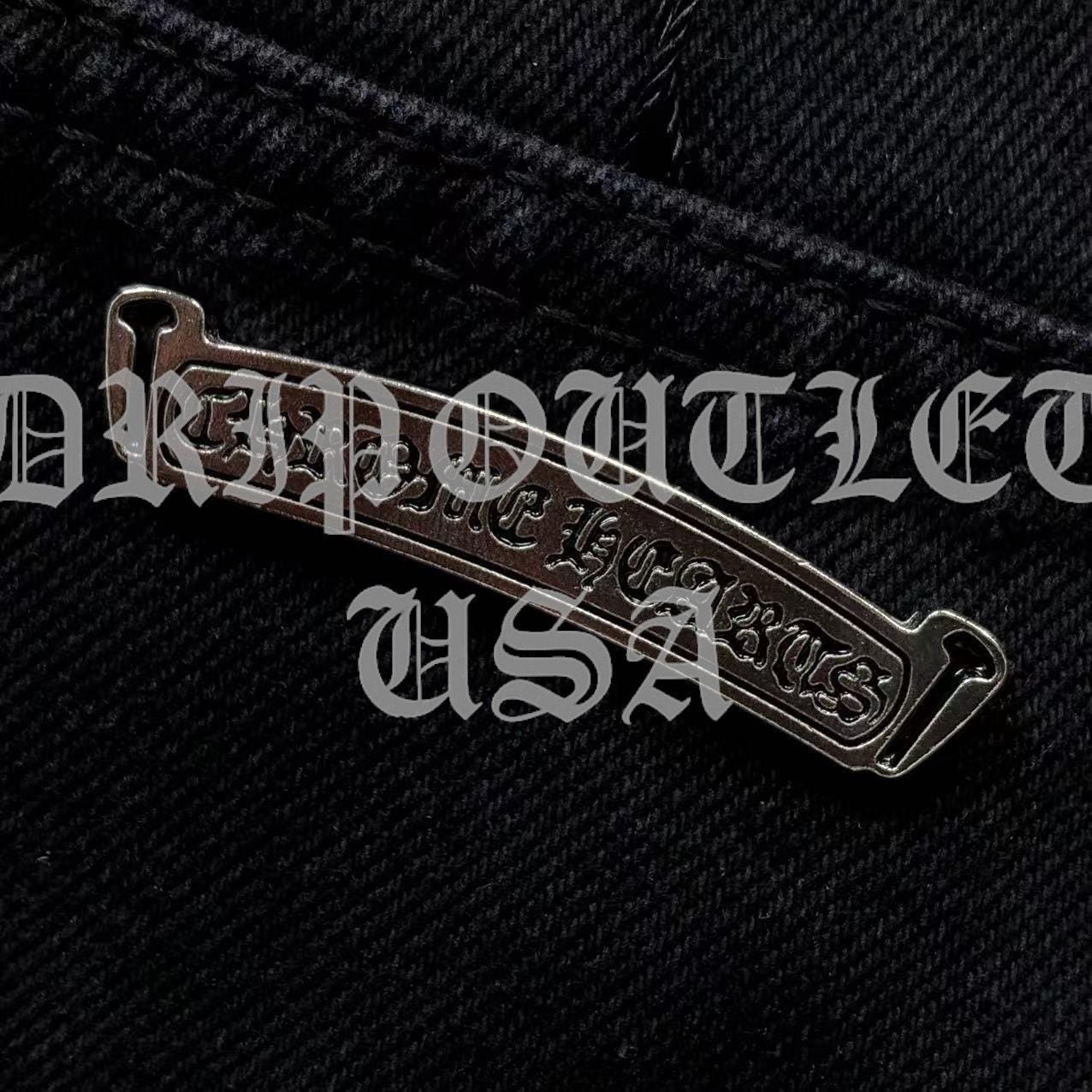 Chrome Hearts Denim Leather Cross Jeans Shorts