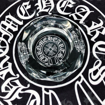 Chrome Hearts Gothic Horseshoe Logo Glass Ash Tray